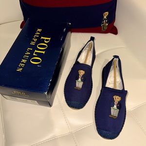 RALPH LAUREN POLO BEAR SLIDE ON SHOES